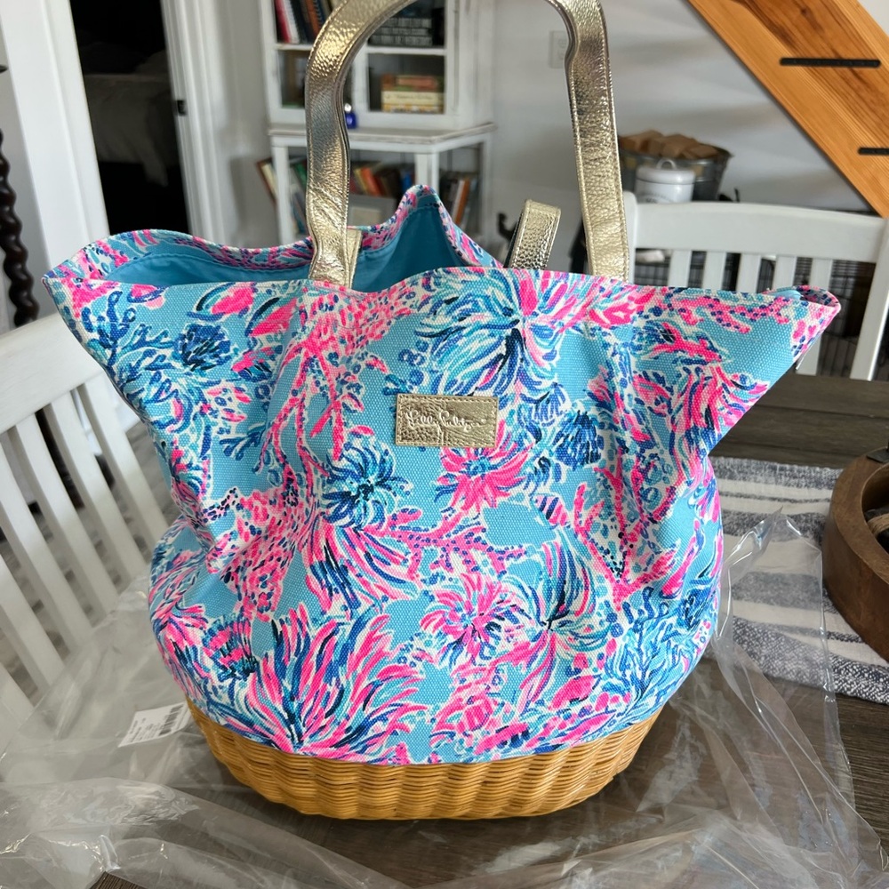 Lilly Pulitzer Canvas tote basket